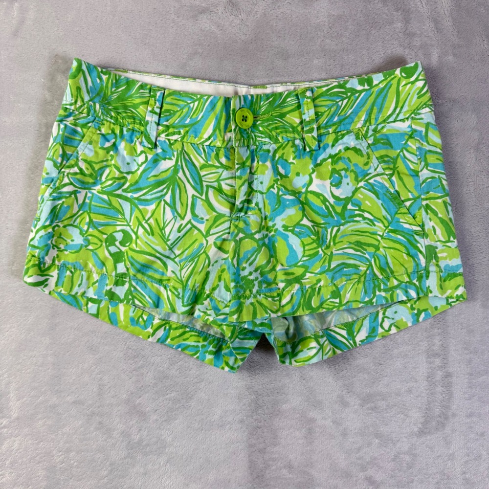 Lilly Pulitzer The Walsh Shorts Green Size 00 Beachy Resort Vacation Summer